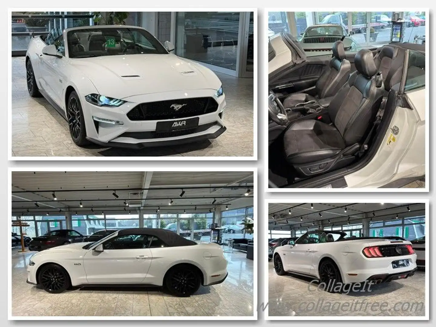 Ford Mustang GT CABRIO UNFALLFREI*PERFORMANCE*ACC*19" Blanc - 1