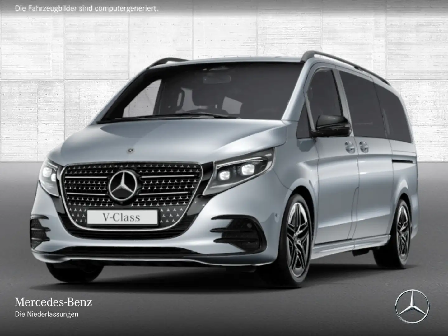 Mercedes-Benz V 300 d 4M STYLE+Allrad+AMG+9G+AHK+StandHZ+Navi Argent - 2