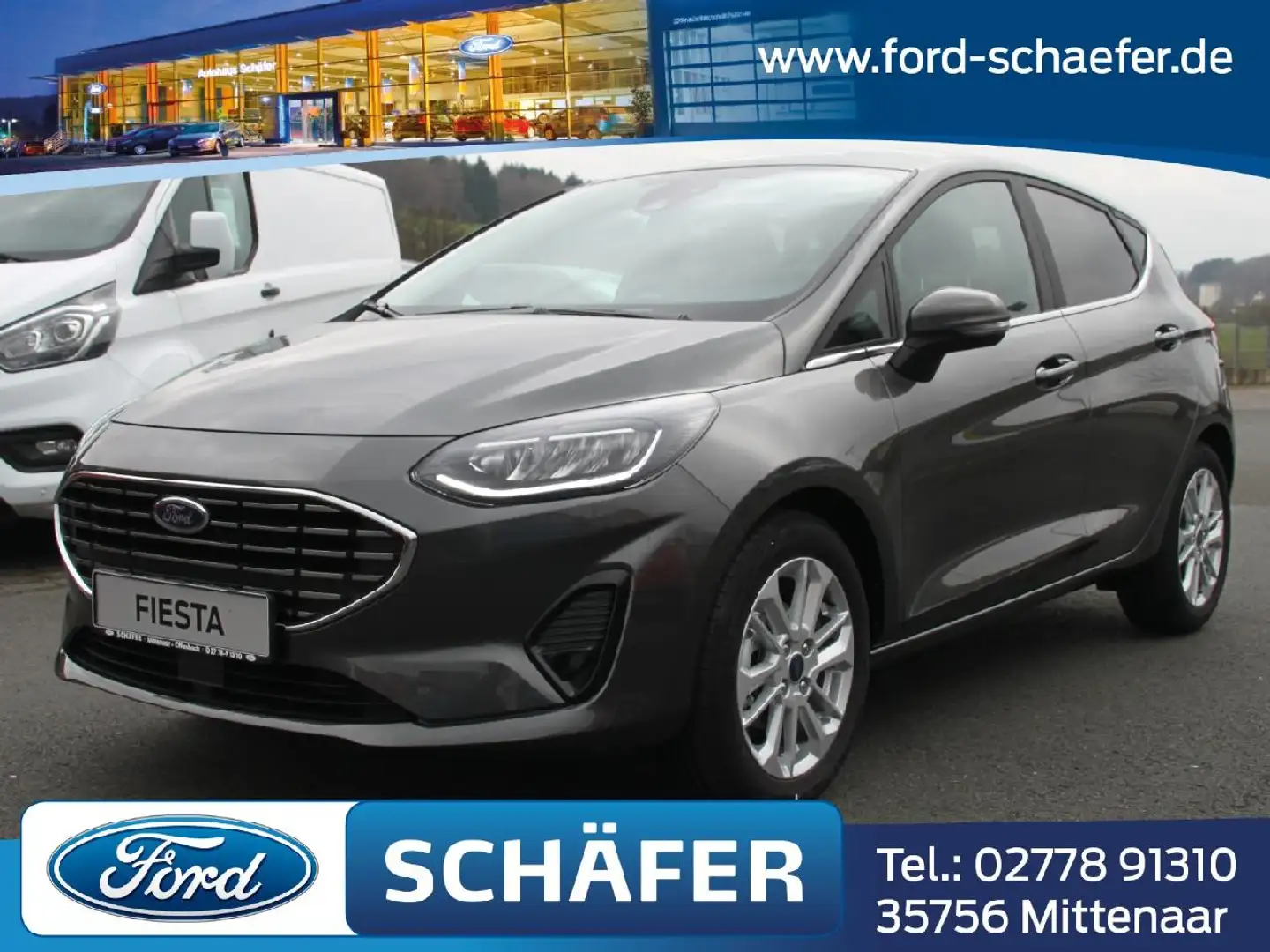 Ford Fiesta Titanium+SHZ+LED+SYNC+LMF+DAB+KLIMA+ Grau - 1