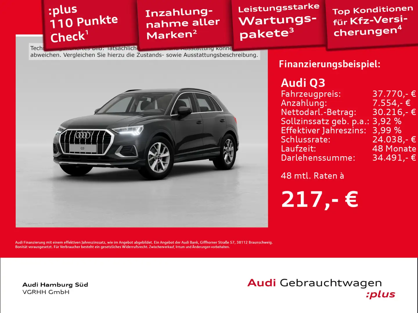 Audi Q3 35 TFSI advanced S tronic NAVI/KAMERA/LED/ACC Schwarz - 1