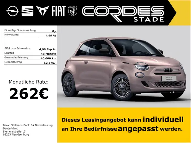 Fiat 500 Hybrid Limousine  ICON, SHZ, Kamera 262 € ohne Anz