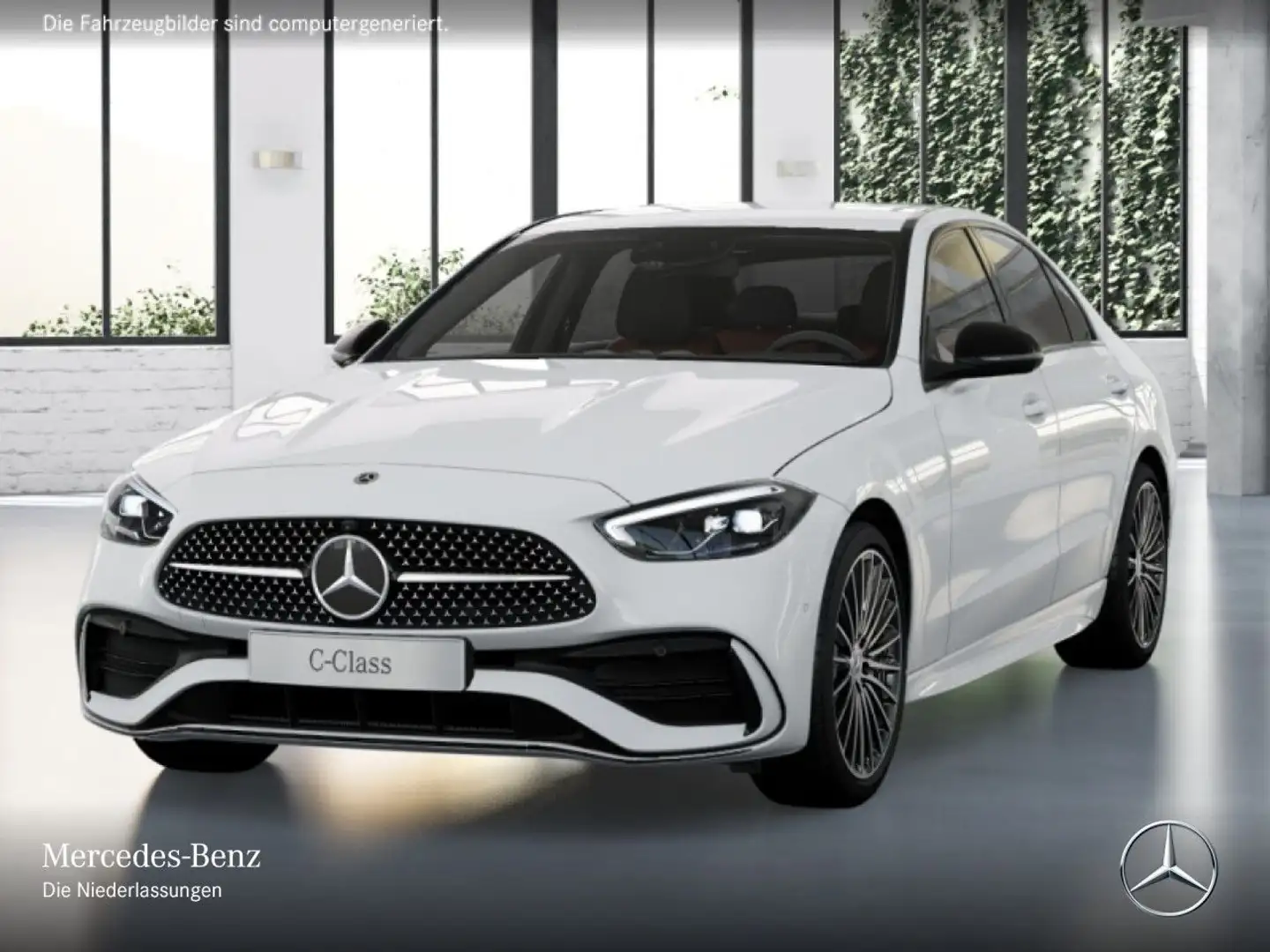 Mercedes-Benz C 180 AMG+NIGHT+360+LED+STHZG+19"+KEYLESS+9G Weiß - 2
