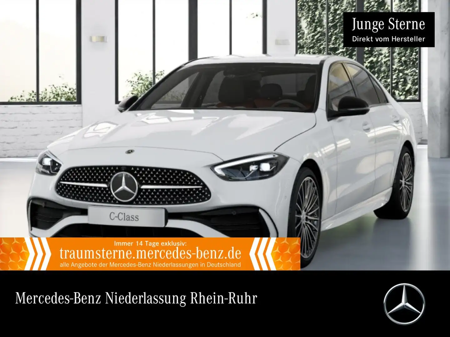 Mercedes-Benz C 180 AMG+NIGHT+360+LED+STHZG+19"+KEYLESS+9G Weiß - 1