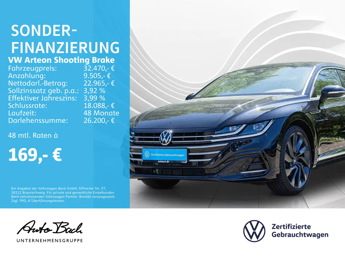 Volkswagen Arteon Arteon Shootingbrake 2.0 TSI DSG R-Line, Navi, L Schwarz - 1