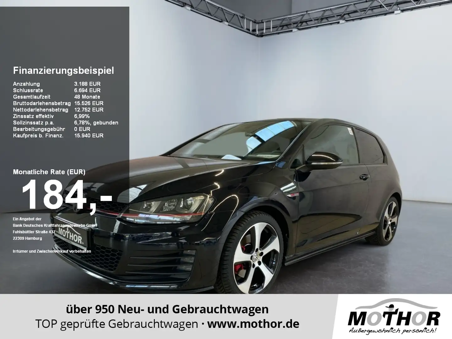 Volkswagen Golf VII GTI 2.0 TSI BMT LMF18'' PDC GJR Noir - 1