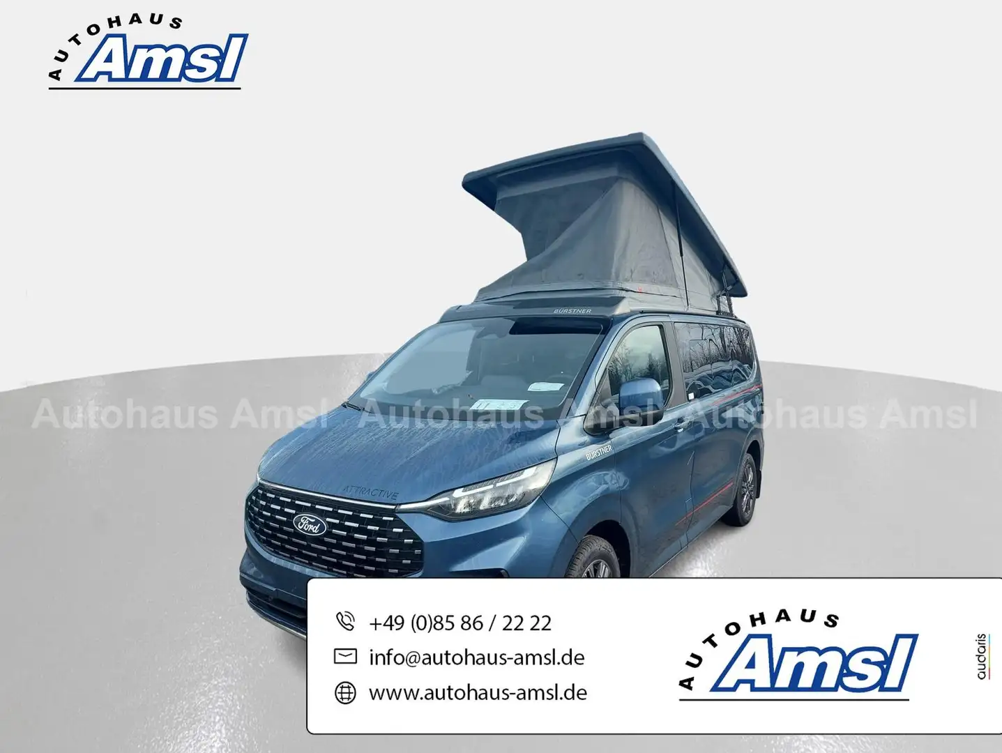 Ford Tourneo Custom Bürstner Copa C500 Holiday A/T *AHK*StdHzg*Navi* Bleu - 1