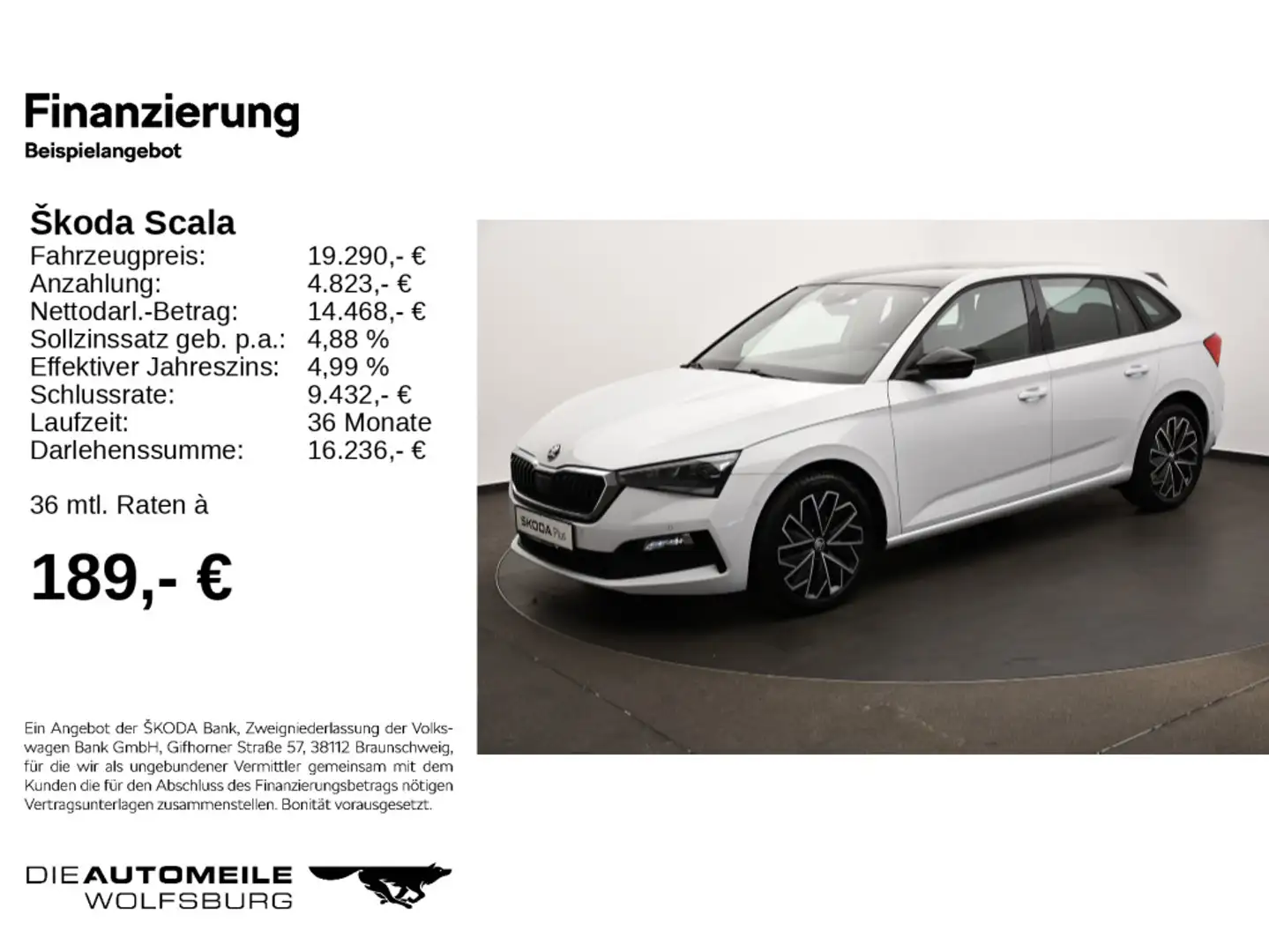 Skoda Scala 1.5 TSI DSG Style Pano/Kamera/LED/Einparkh Bílá - 2