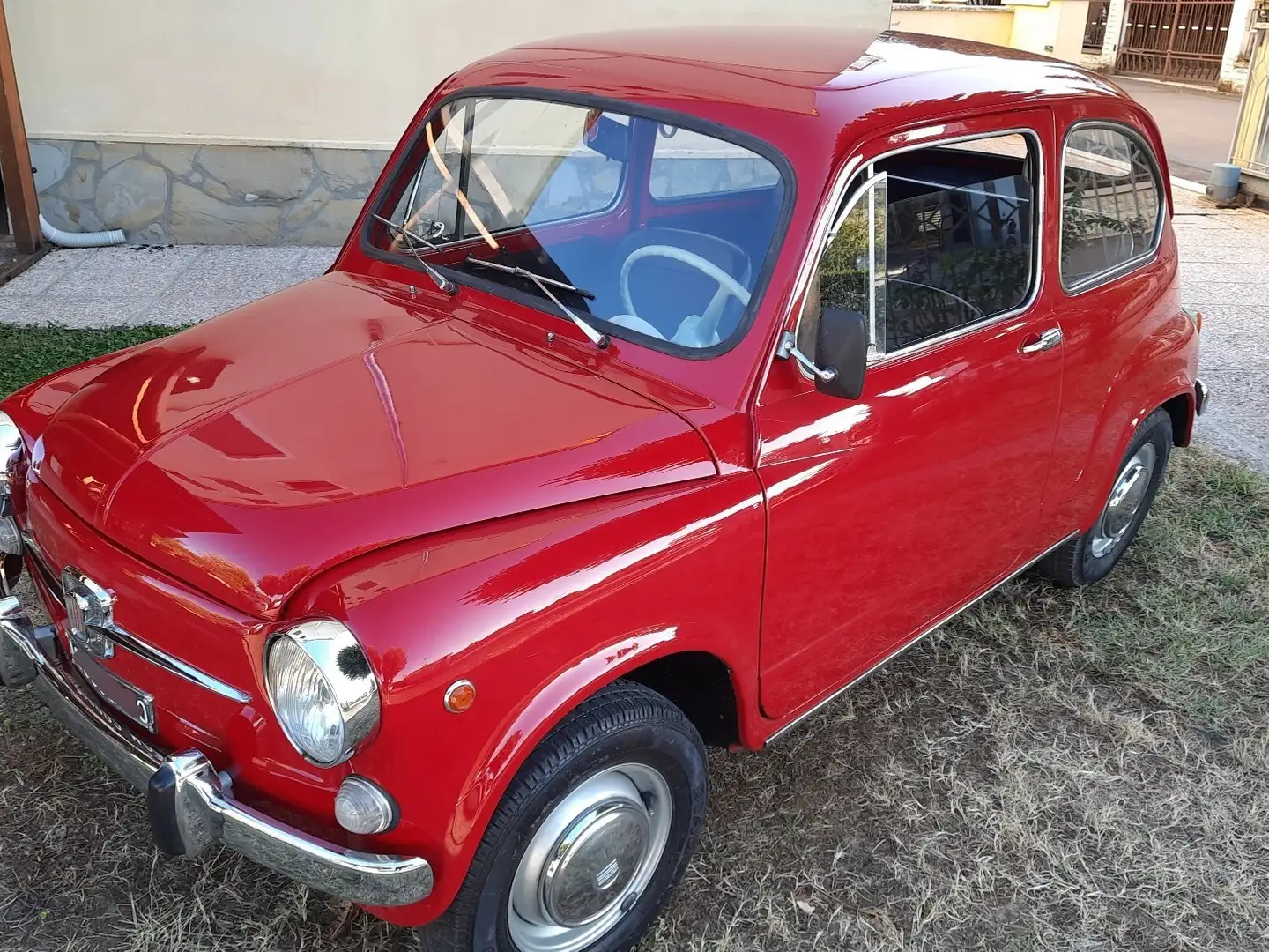 Fiat 600 auto d'epoca Rosso - 1