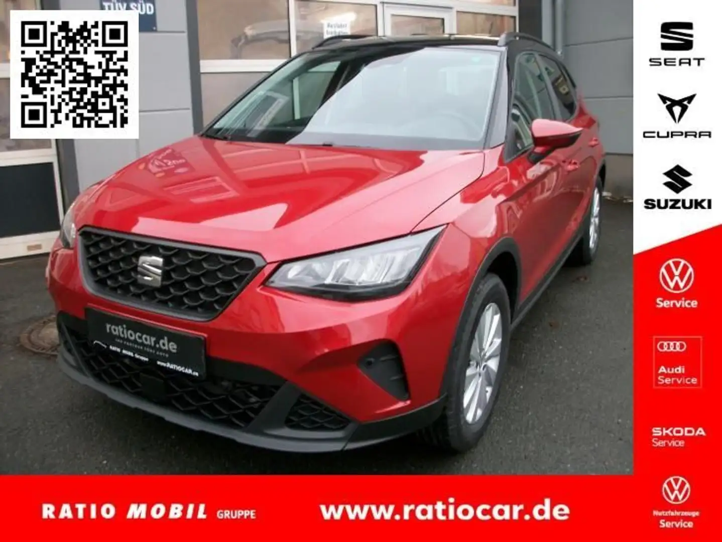 SEAT Arona ARONA ROAD EDITION 1.0 TSI NAVI SITZH. EINPARKH. Rot - 1