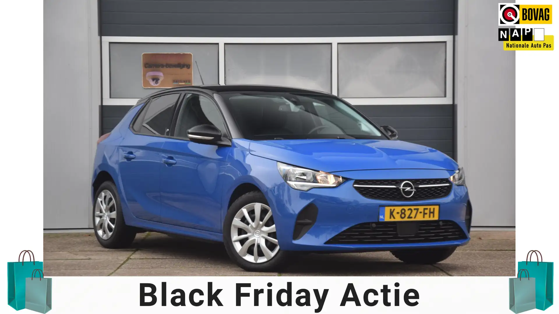 Opel Corsa-e Edition 50 kWh NAVIGATIE/AFWIJKENDE DAKLEUR/PARKEE Blauw - 1