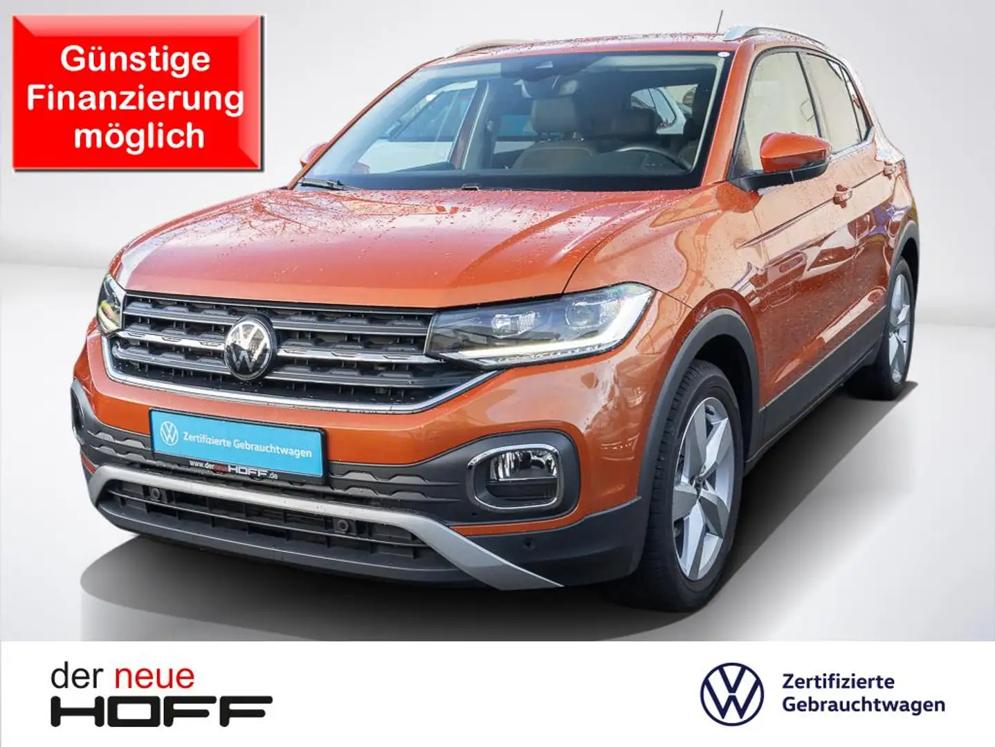 Volkswagen T-Cross 1.0 TSI Style OPF App-Con. BlindSpot LED ACC Portocaliu - 1
