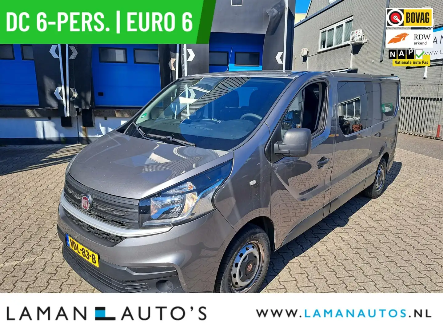 Fiat Talento 1.6 EcoJet 125 pk L2H1 2900 DC 6-pers. Pro Edition Gris - 1