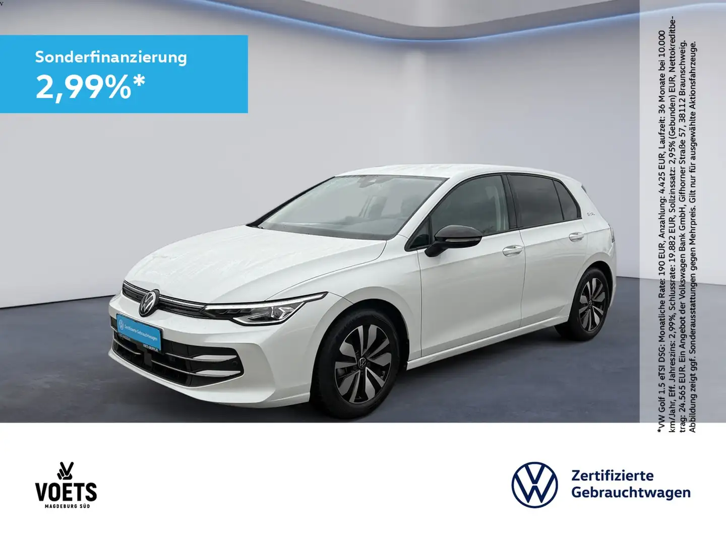 Volkswagen Golf VIII GOAL 1.5 eTSI DSG IQ-LIGHT+NAVI+AHK Weiß - 1