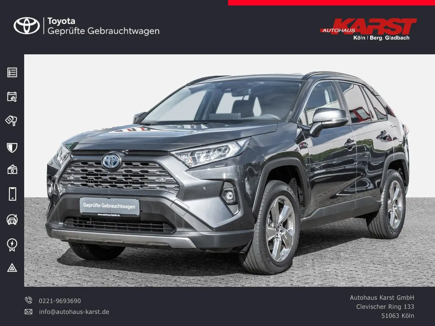 Toyota RAV 4 RAV4 2.5l Hybrid Team D Kamera PDC ALU Grau - 1