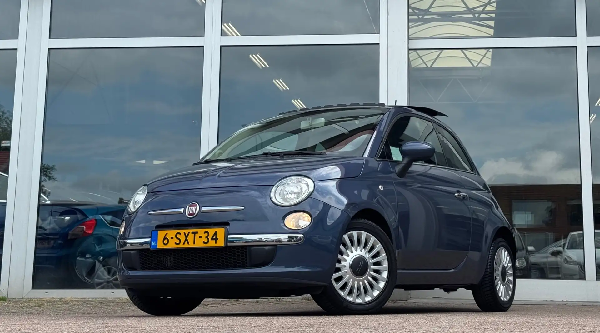Fiat 500 0.9 TwinAir Lounge Schuif/kanteldak 1e Eigenaar An Azul - 1