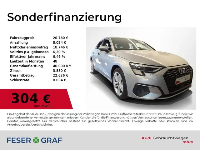 2023 Audi A3 in Silver for sale