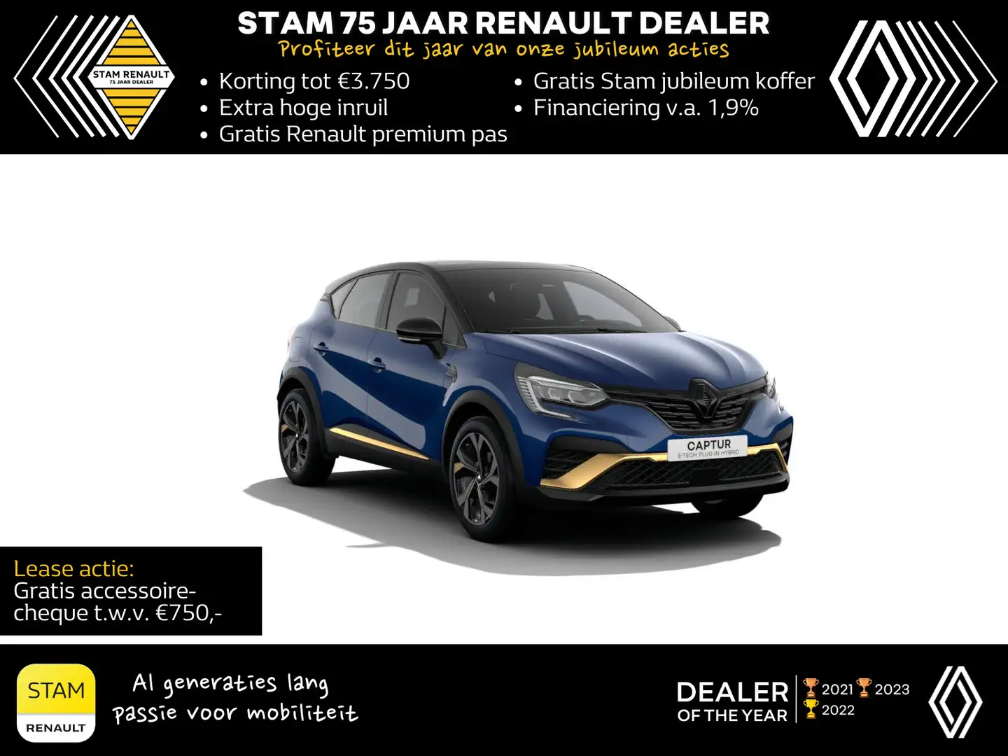Renault Captur full hybrid 145 E-TECH esprit Alpine Automaat Blue - 1