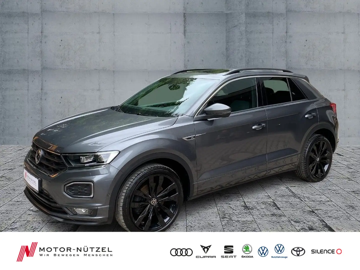 Volkswagen T-Roc 1.5TSI DSG R-LINE LED+NAV+ACC+SHZ+AHK+PANO Grau - 1