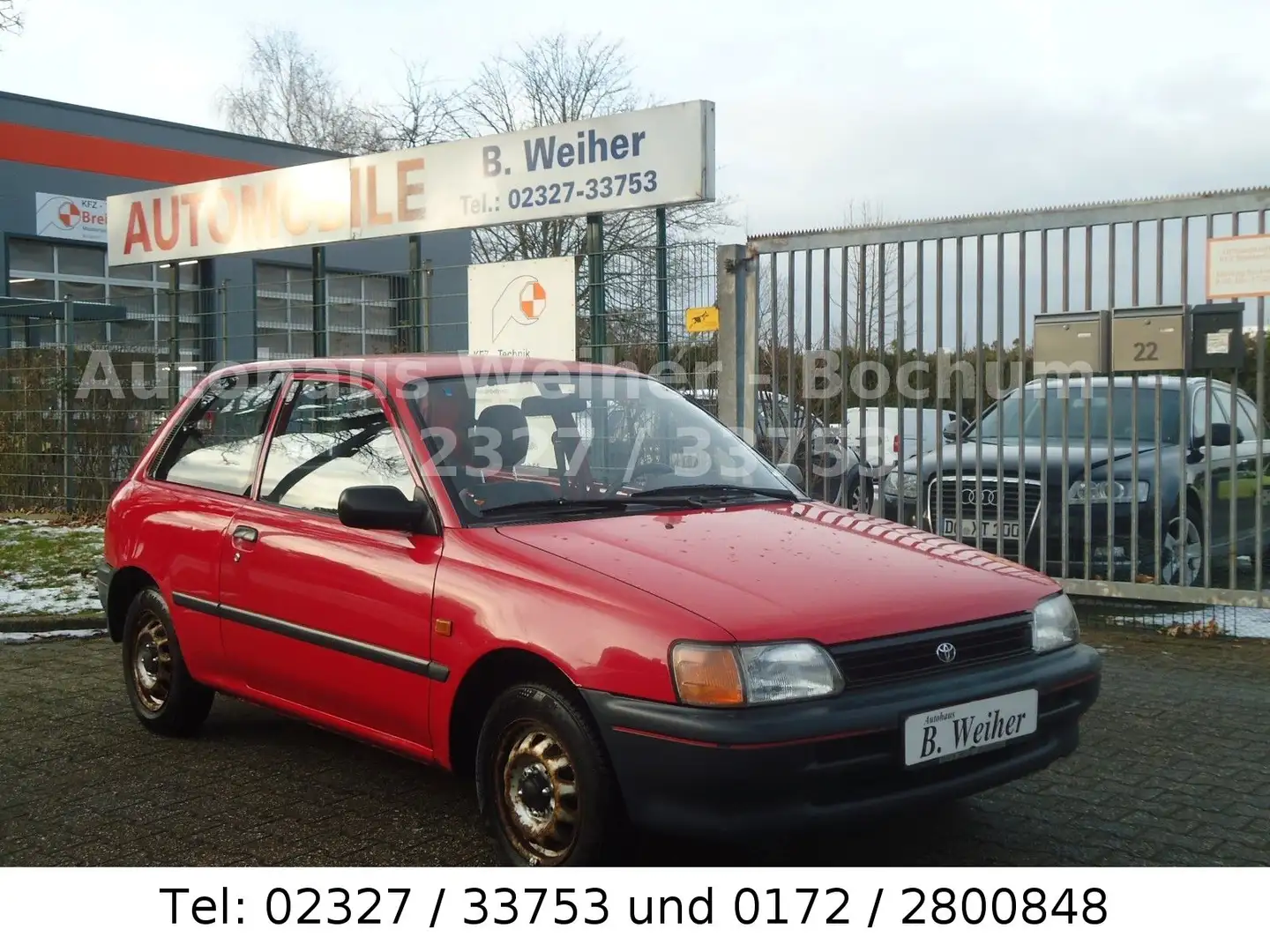 Toyota Starlet 1.3L 92TKM 1.Hd 8-fach bereift TÜV10/26 Rot - 1
