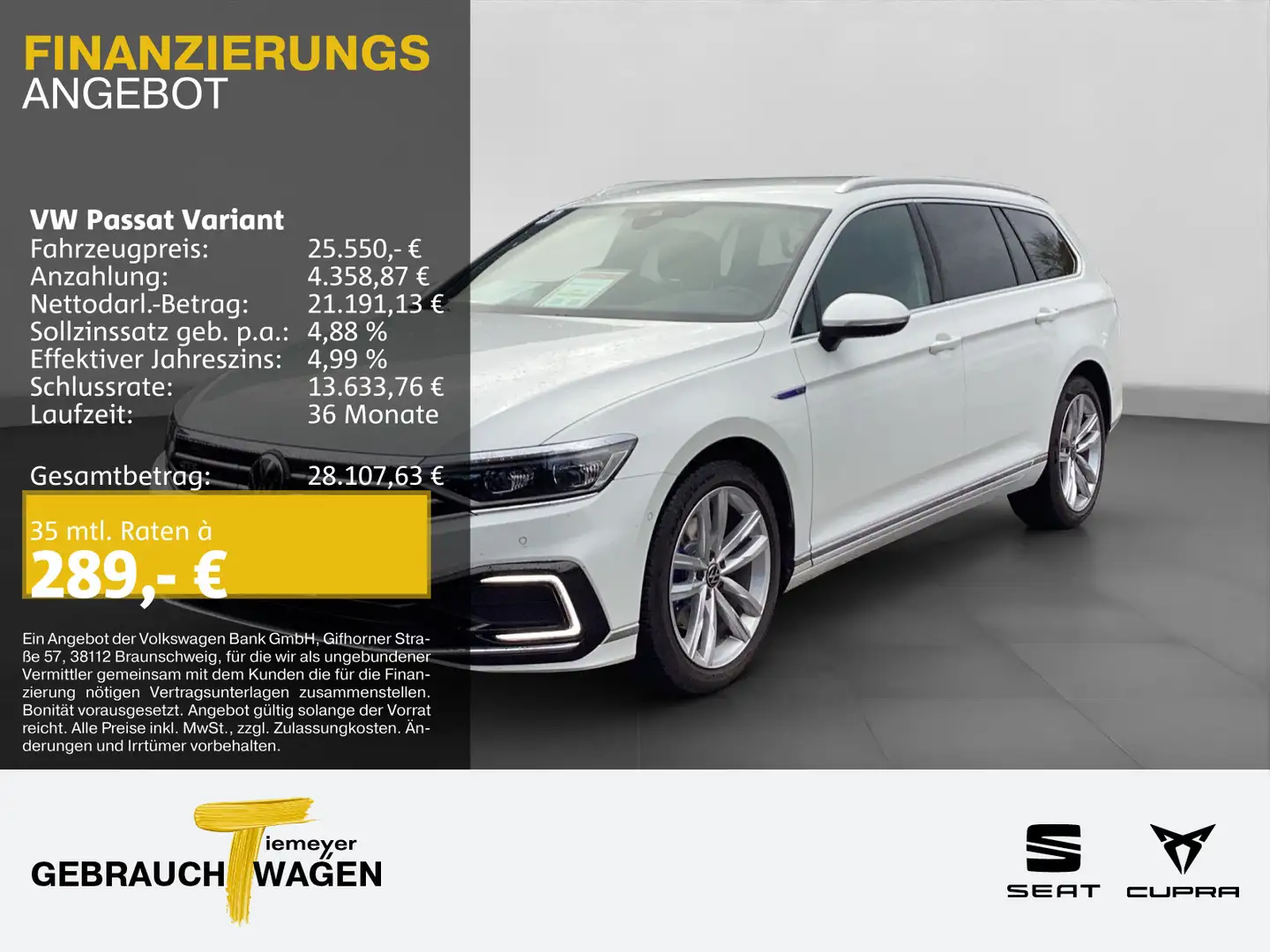 Volkswagen Passat Variant GTE ST.HEIZ AHK IQ.LIGHT KAMERA Weiß - 1