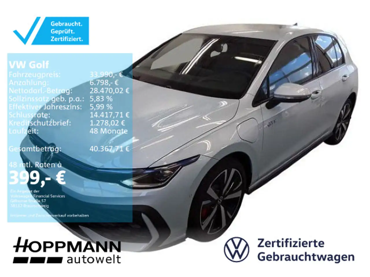 Volkswagen Golf GTE GTE nza 1.5 TSI IQ.LIGHT ACC App-Connect 2024 — миниатюра 1