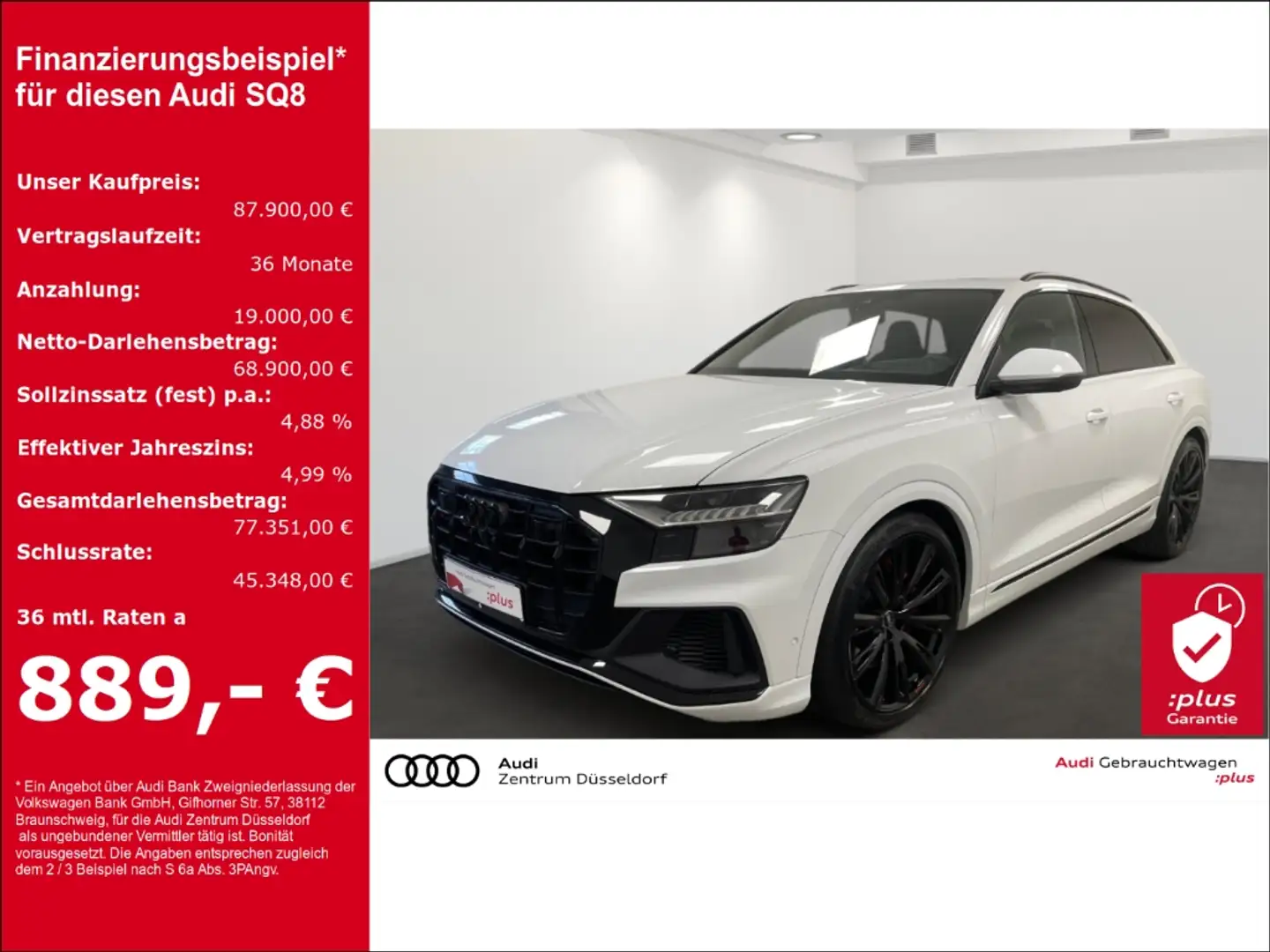 Audi SQ8 4.0 TFSI quattro PANO HD MATRIX 360 ACC B&O Weiß - 1