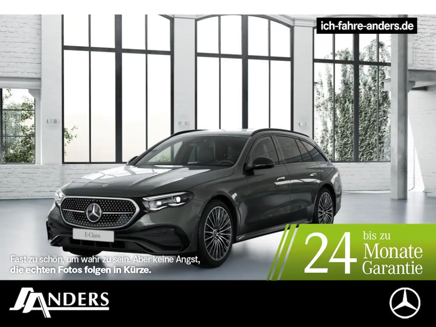 Mercedes-Benz E 220 d T +AMG+SHZ+Burmester+AHK+Night+SpurW+ACC Grau - 1