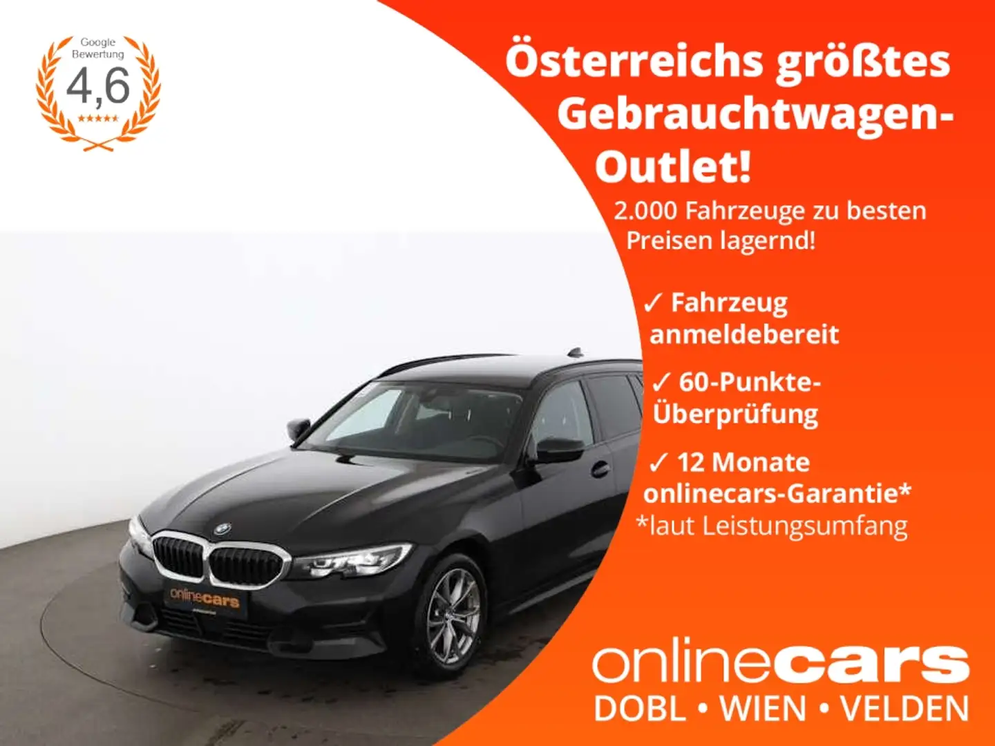 BMW 320 d Touring Sport Line Aut LED RADAR NAVI LEDER Schwarz - 1