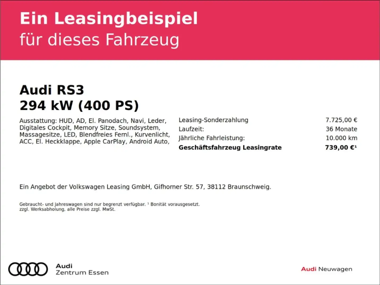 Audi RS3 SPORTBACK MATRIX LED NAVI KERAMIK SONOS PANO Verde - 2