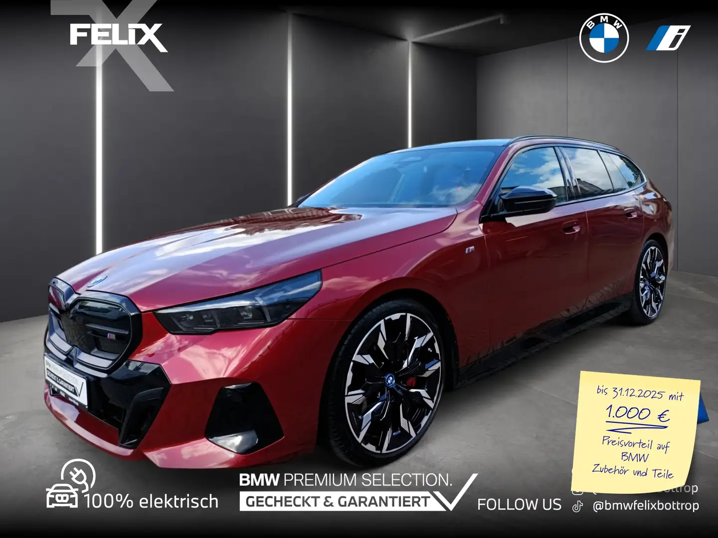 BMW i5 M60 xDrive touring+M SPORTPAKET PRO+21"ALU+AUTOBAH Rojo - 1