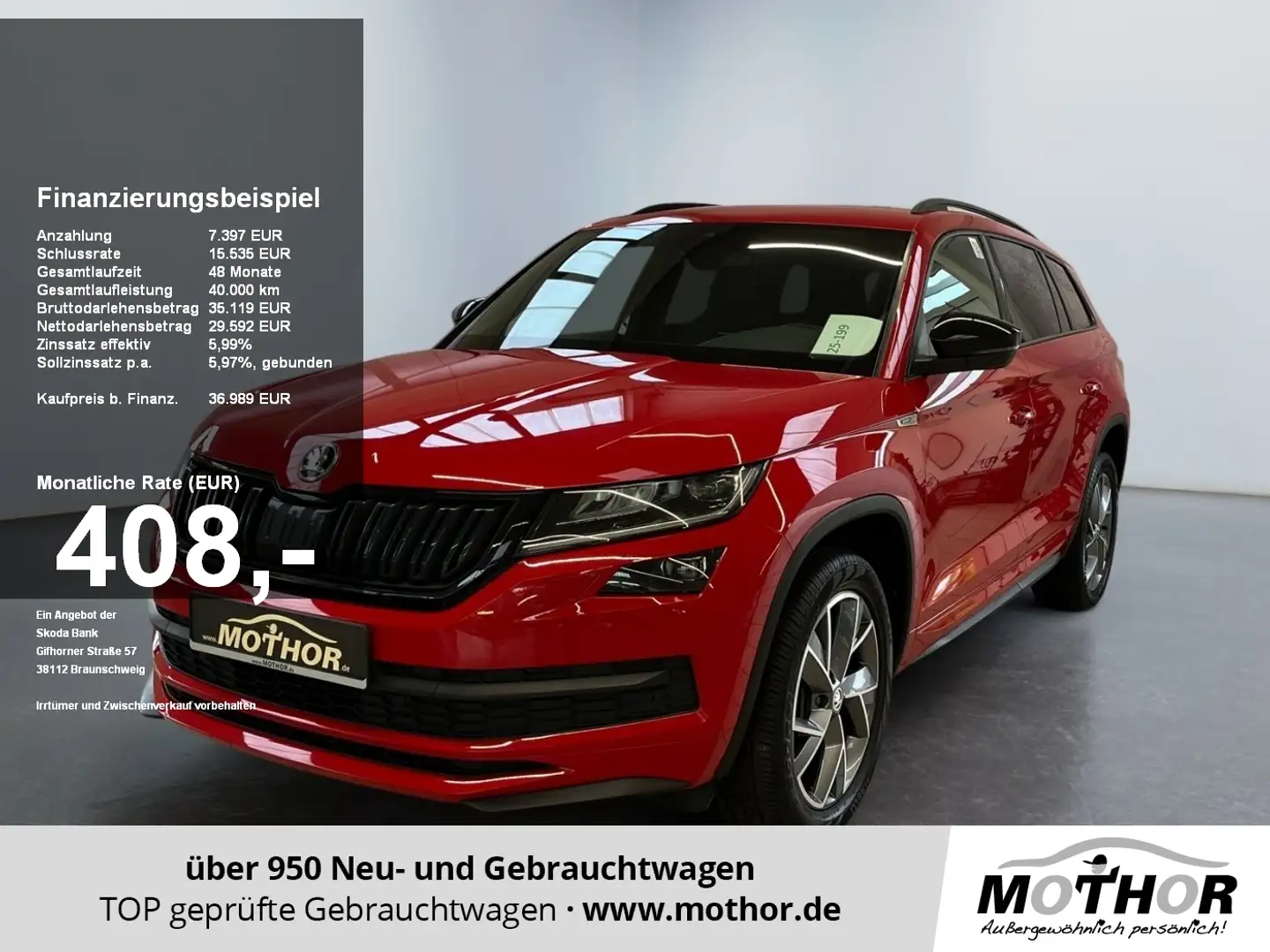 Skoda Kodiaq Sportline 2.0 TSI DSG Sound-System Canton Rot - 1