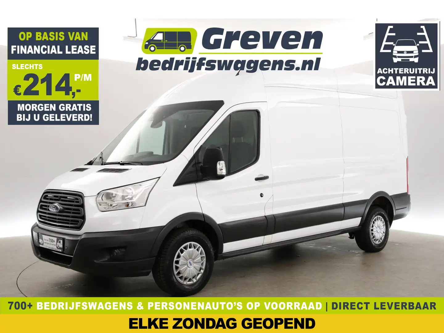 Ford Transit 350 2.0 TDCI L3H3 Airco Cruise Camera LED Trekhaak Wit - 1