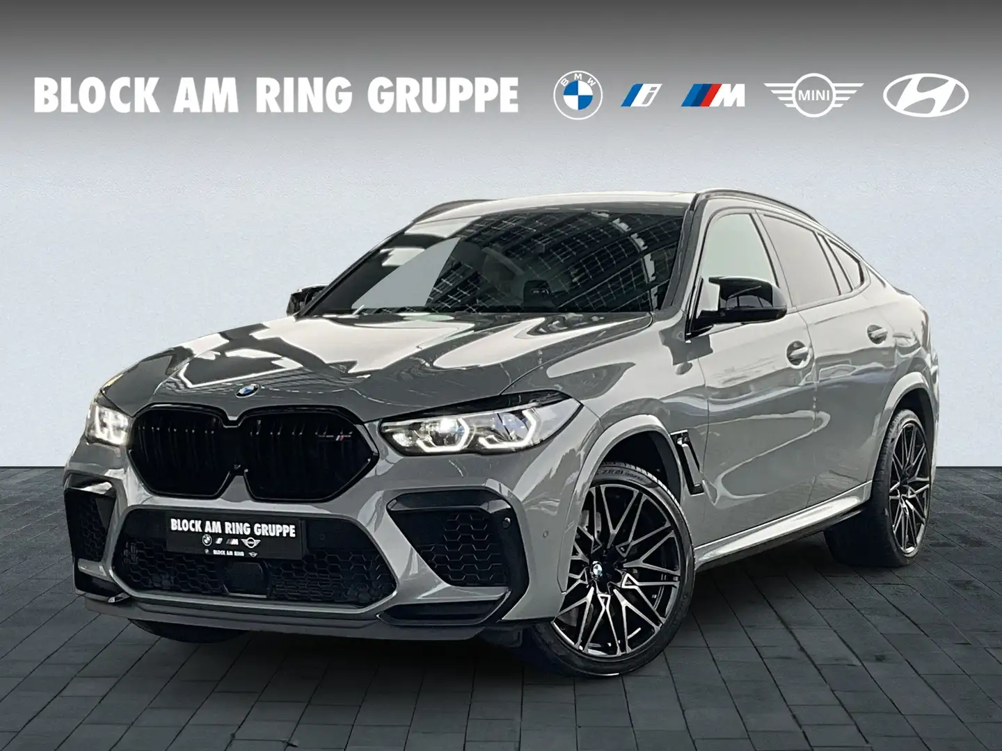 BMW X6 M Competition Laser Pano PA+ H/K Memory SoftCl Gris - 1
