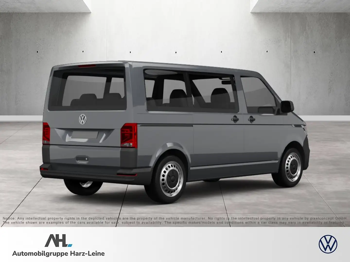 Volkswagen T6.1 Kombi 2.0 TDI KR Klima Navi AHK 9-Sitzer RFK Grau - 2