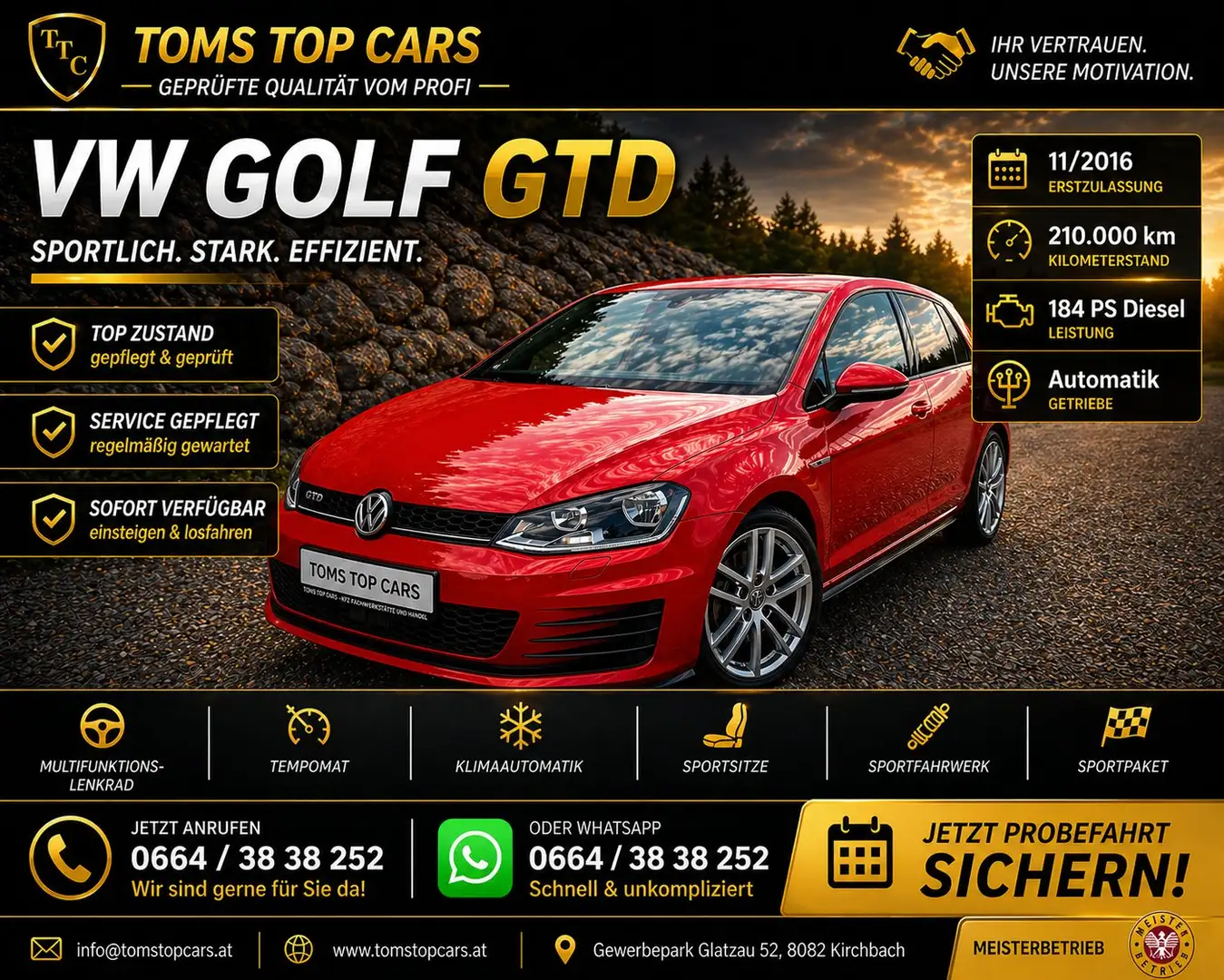 Volkswagen Golf GTD GTD BMT Rot - 1