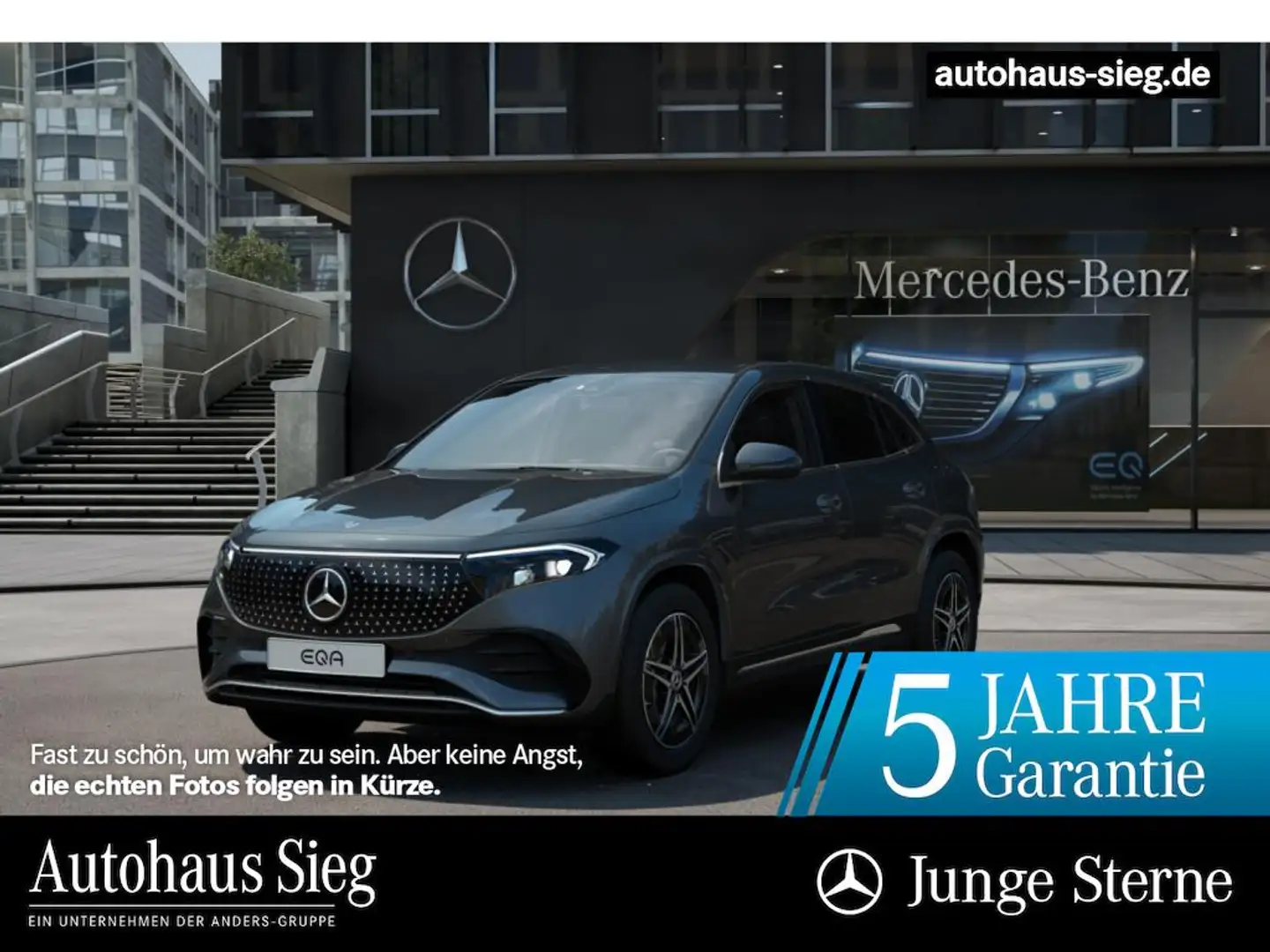 Mercedes-Benz EQA 300 4M AMG+MBUX+LED+Kam+SHZ+PDC+EASY-P+Apple Grijs - 1