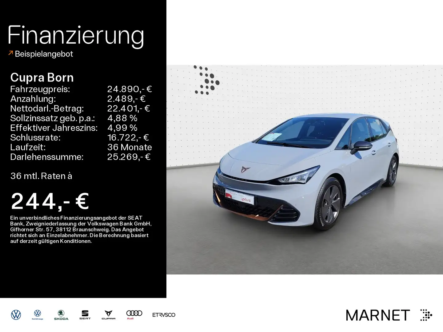 CUPRA Born 150*LED*Alu*PDC*Keyless-Go*Bluetooth*Klima* Grau - 1