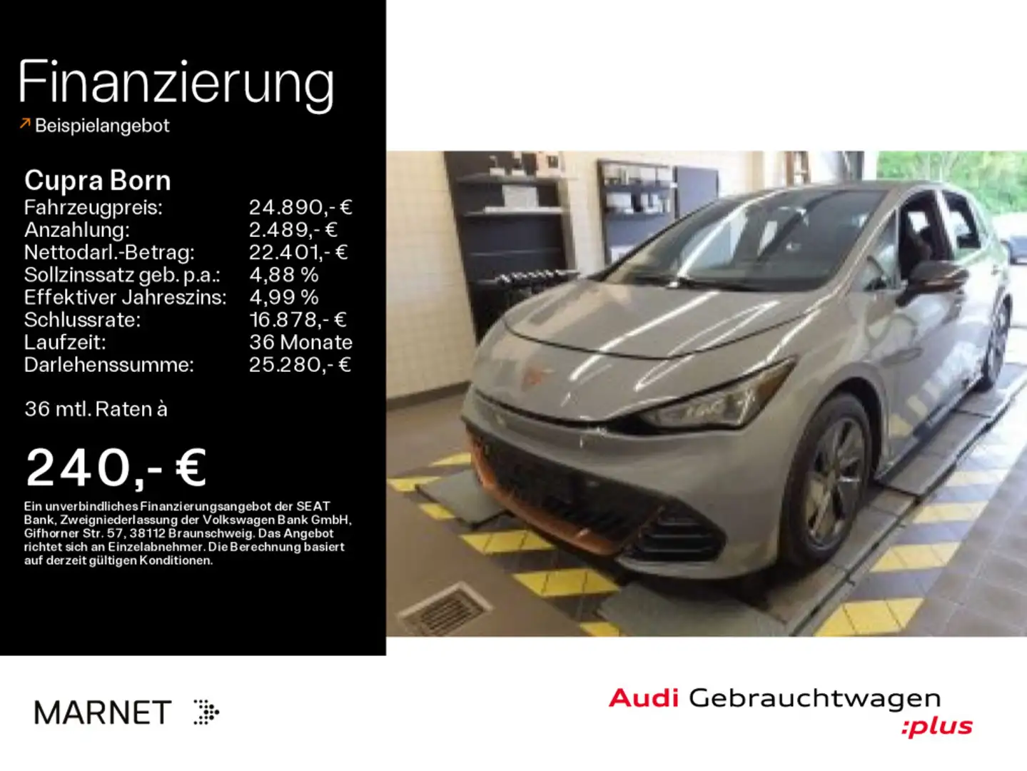 CUPRA Born 150*LED*Alu*PDC*Keyless-Go*Bluetooth*Klima* Šedá - 1