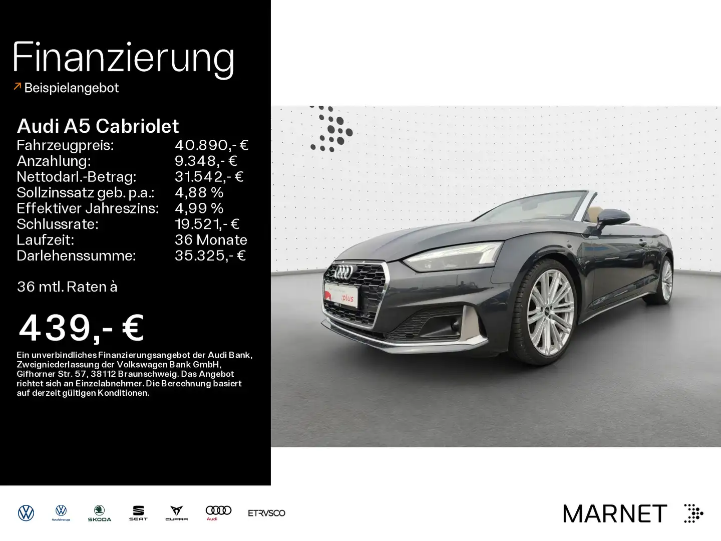 Audi A5 Advanced 40 TFSI*Navi*Matrix*Alu*PD Gris - 1