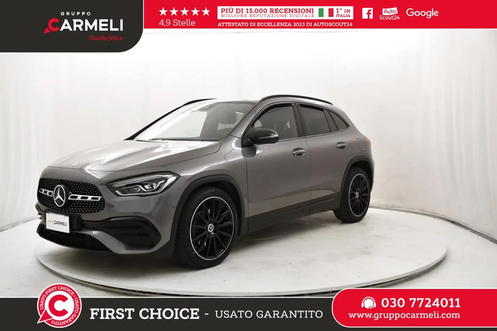Mercedes-Benz GLA 220 d Premium 4matic auto CERCHI 20 - PACK AMG Gris - 1