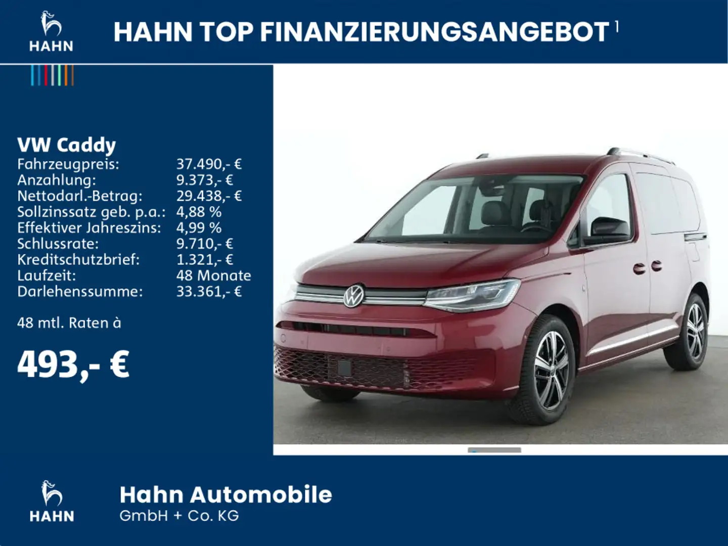 Volkswagen Caddy Style 1.5TSI 85KW DSG LED NAVI Rot - 2