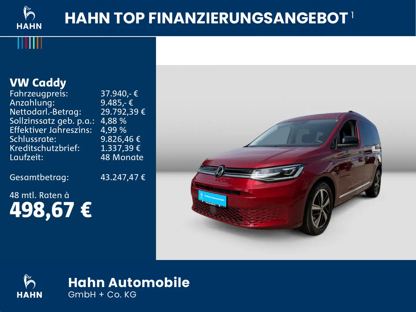 Volkswagen Caddy Style 1.5TSI 85KW DSG LED NAVI Rot - 2