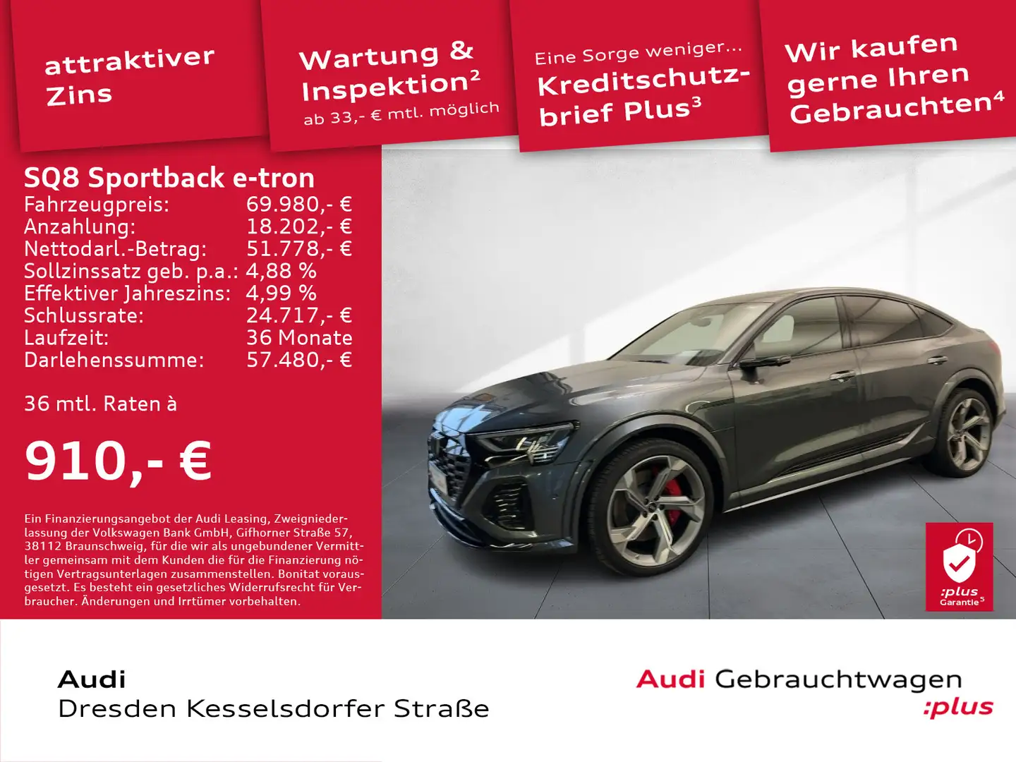 Audi Q8 370 kW Grau - 1