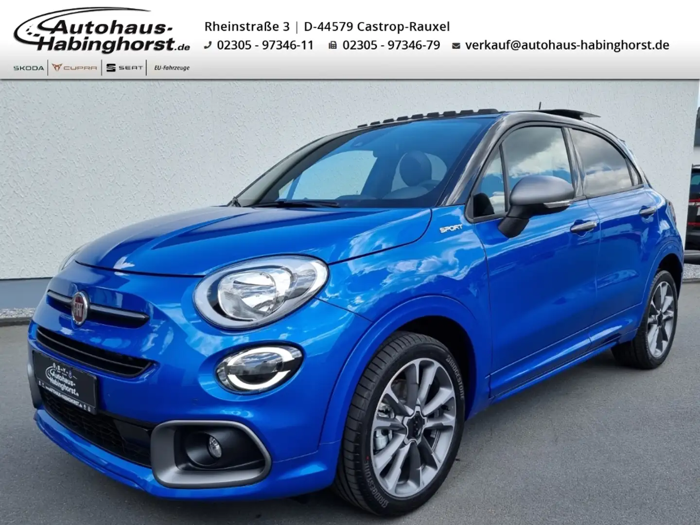 Fiat 500X 1.3 GSE DCT Sport Navi Pano PDC Kamera 18Alu Blau - 1
