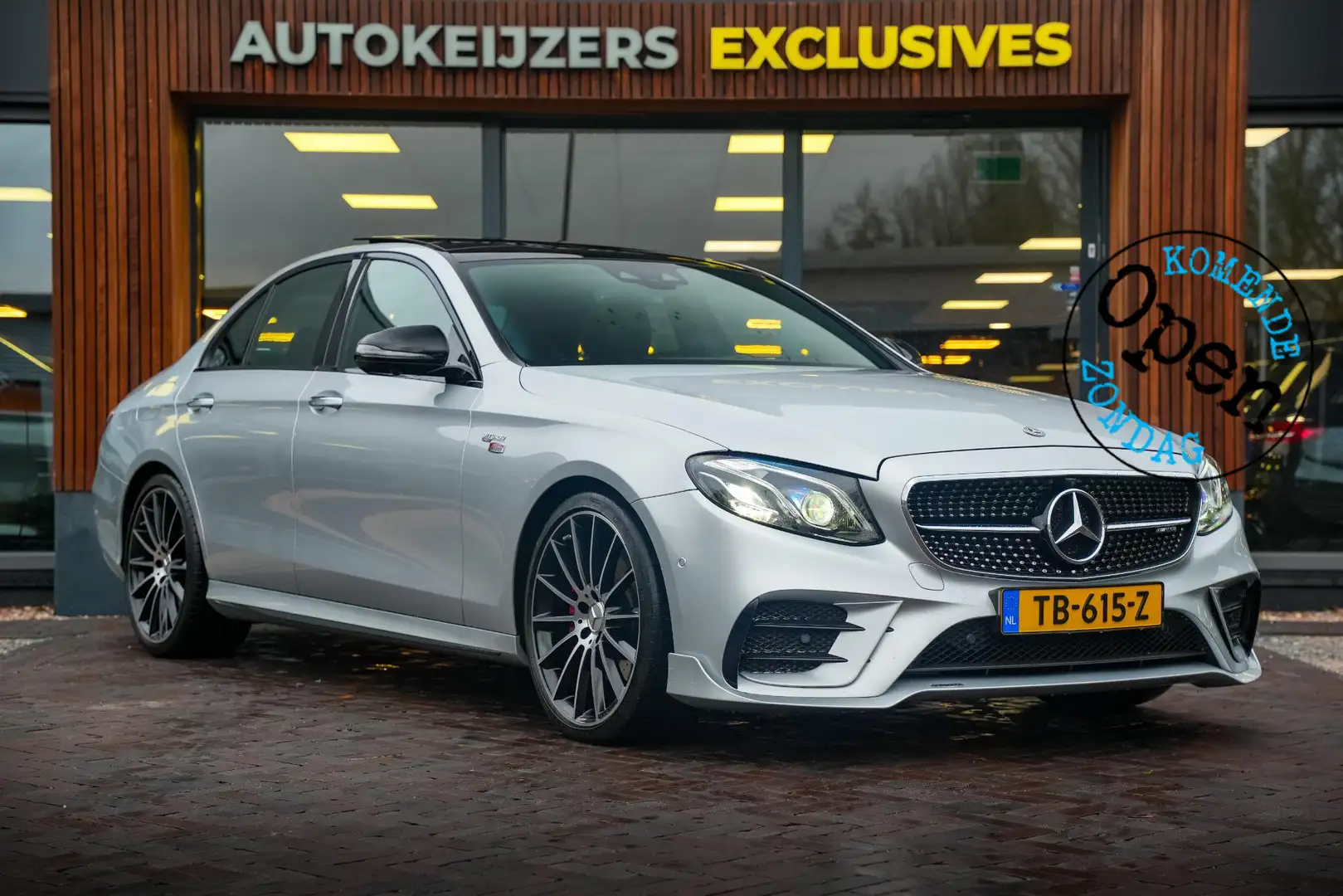 Mercedes-Benz E 43 AMG 4Matic BRABUS Panoramadak Burmester 3D Widescreen Grijs - 1