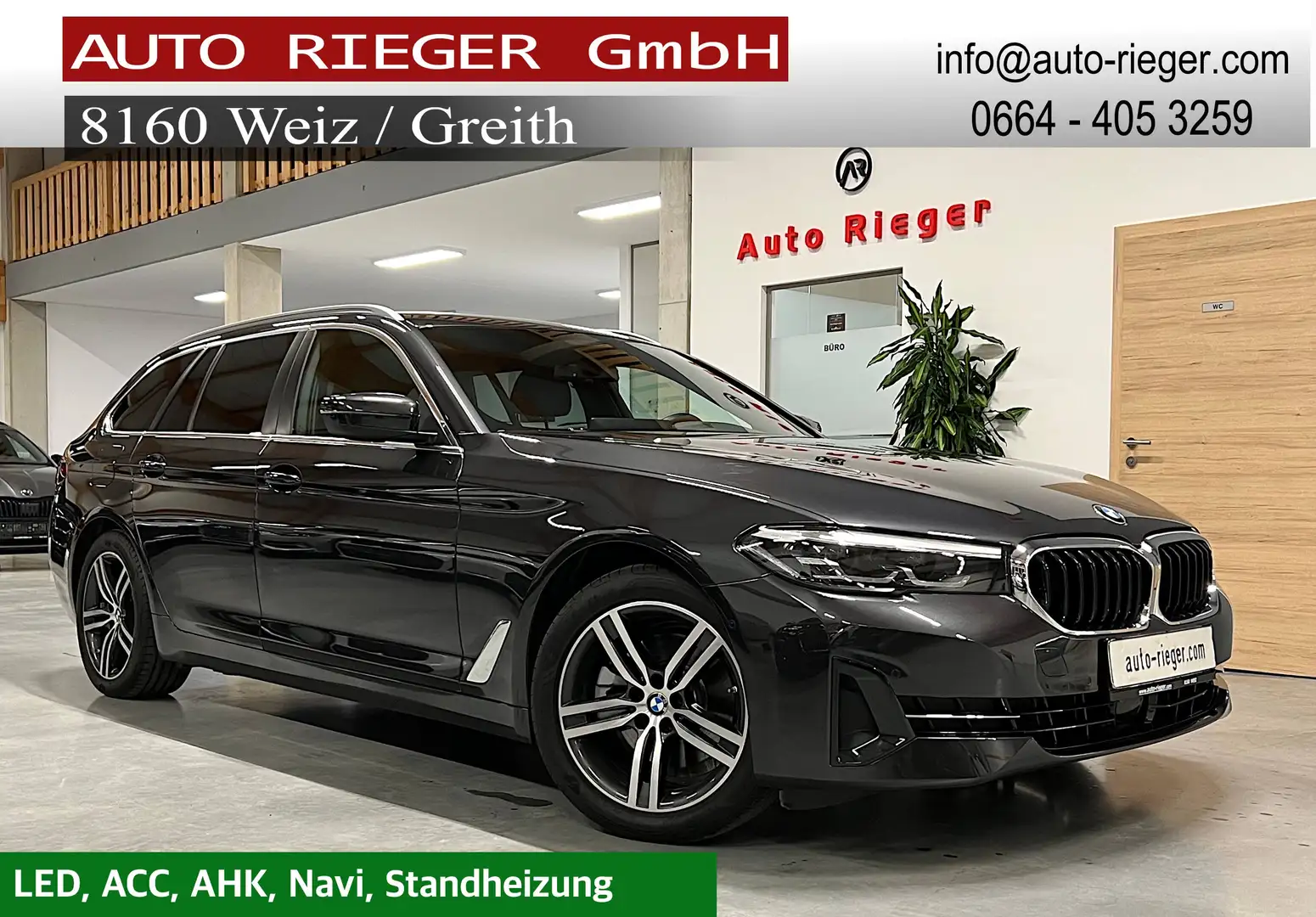 BMW 520 d Touring xDrive Aut. LED ACC, AHK, Kamera Grau - 1