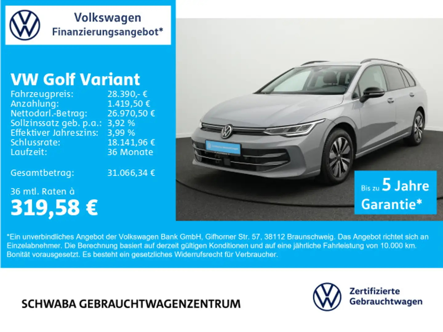 Volkswagen Golf Variant Goal 2.0TDI LED*VIRTUAL*AHK*ACC*16" Gris - 1