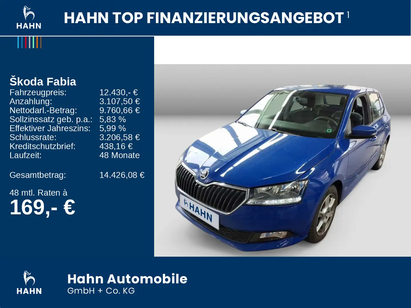 Skoda Fabia 1.0 TSI Cool Plus Sitzheizung PDC/h Blau - 2