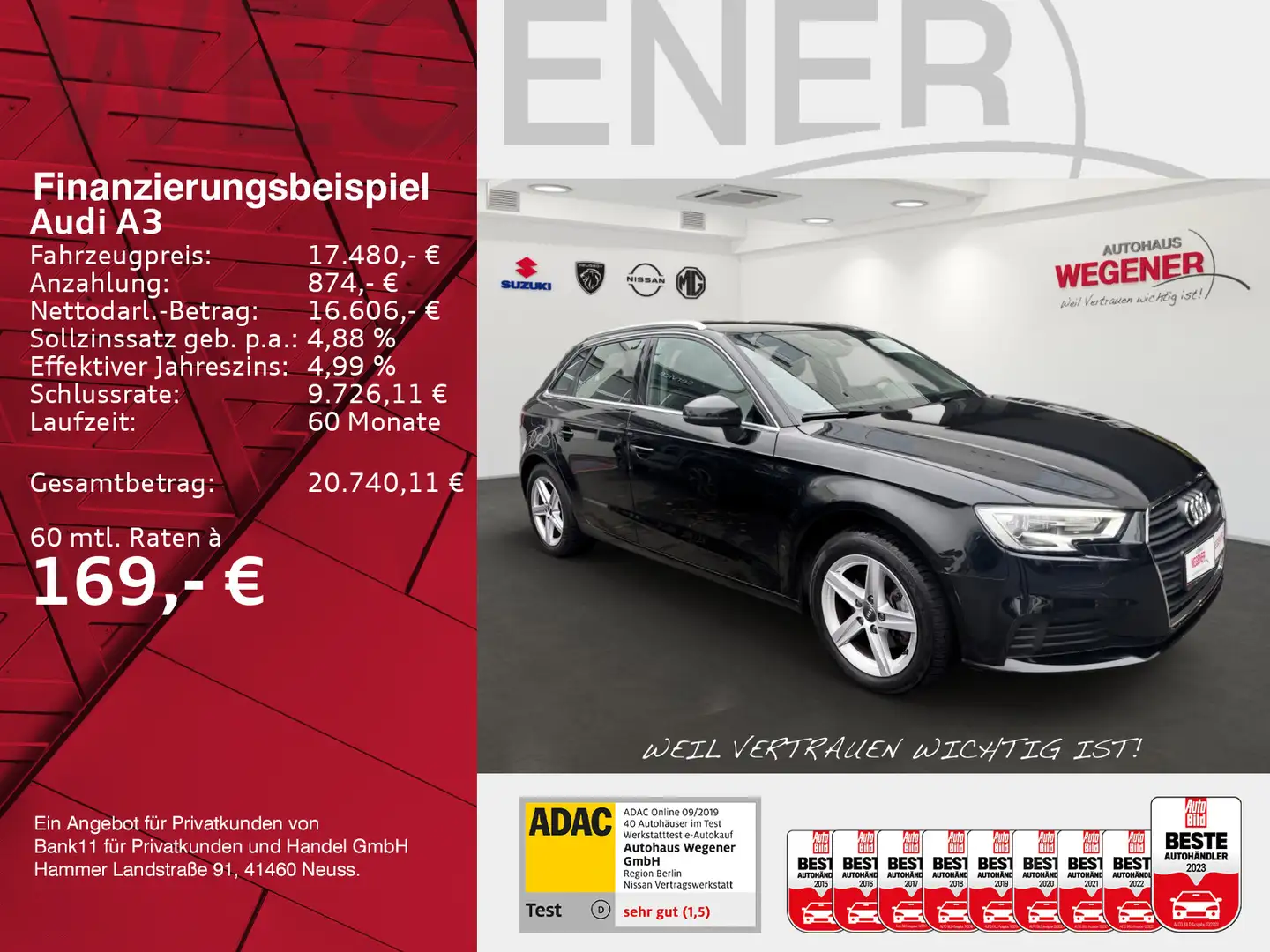Audi A3 TFSI 1.0 Sportback MT NAVI PDC XENON SHZ ALLW Noir - 2