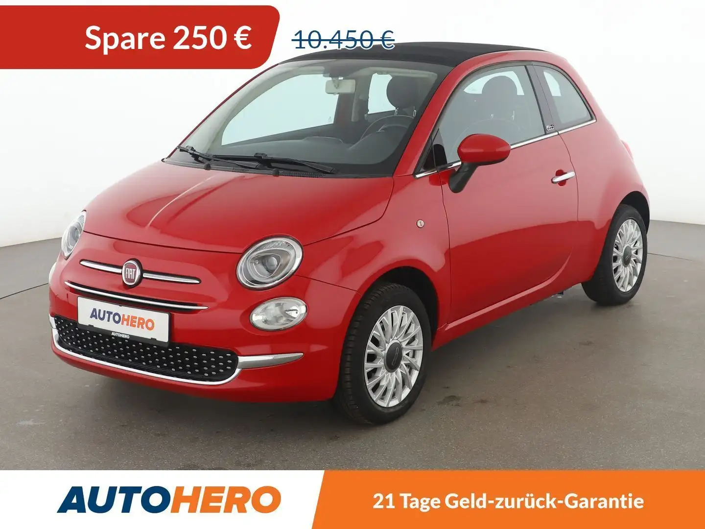 Fiat 500C 1.2 Lounge*NAVI*PDC*CABRIO*KLIMA*CARPLAY* Rot - 1